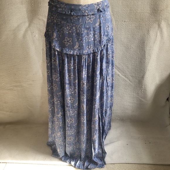 Spell LAST CALL! Skirt Sz L Peekaboo Maxi Mini - Picture 2 of 8